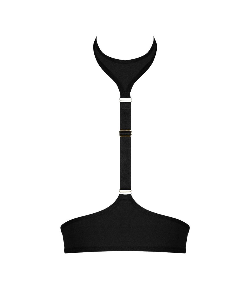 Черный Соблазнительный Ошейник Из Микрофибры Kate Chocker M / L Promees