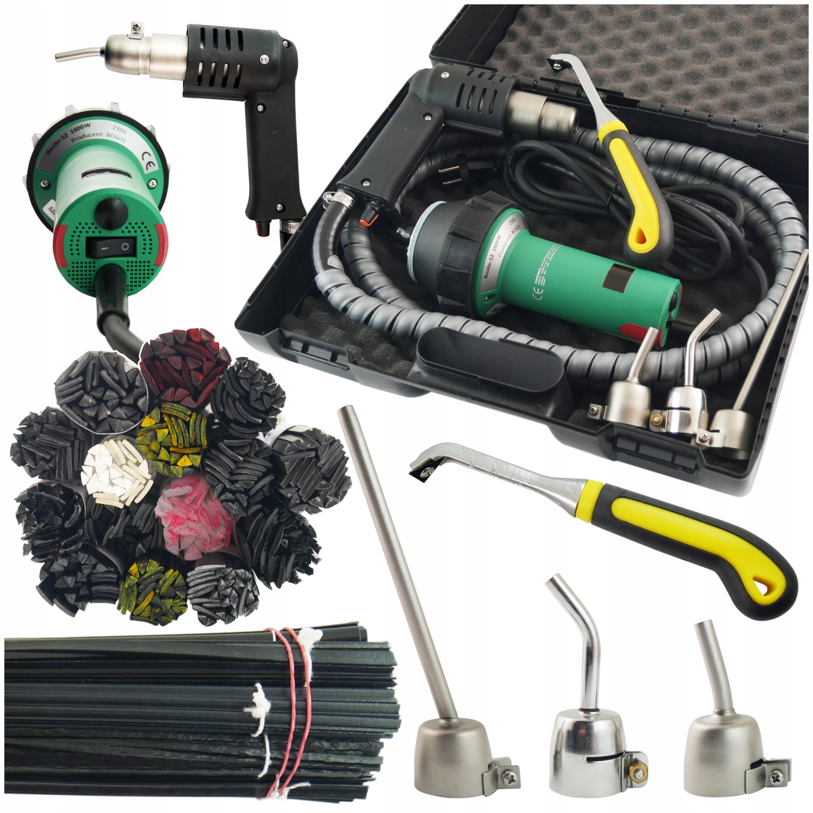 Svařovač plastů Bosite S2 180 l/m Spojovací 15X100 g pro automobilový průmysl Trysky 3