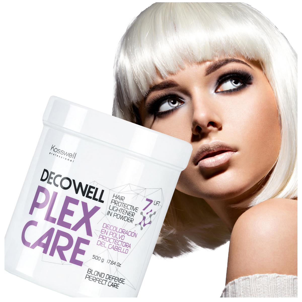 Rozjasňovač na vlasy Plex kadeřnický prášek modrý 500 g Kosswell