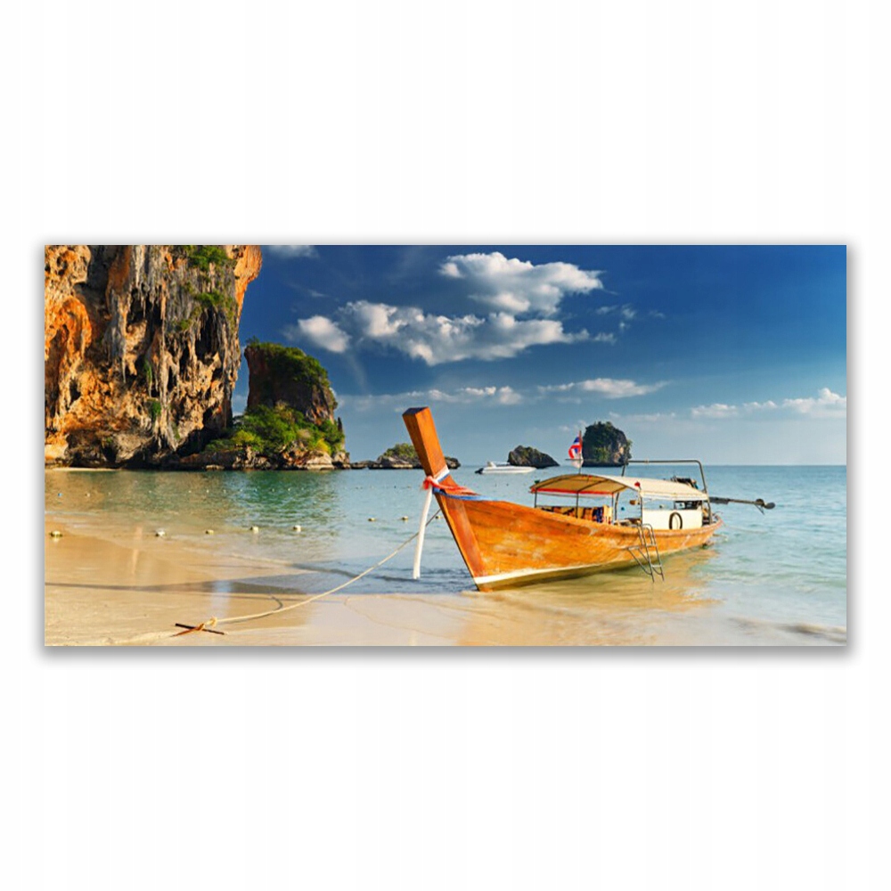 

Obraz akryl wiszący 140x70 Łódka Morze Krajobraz