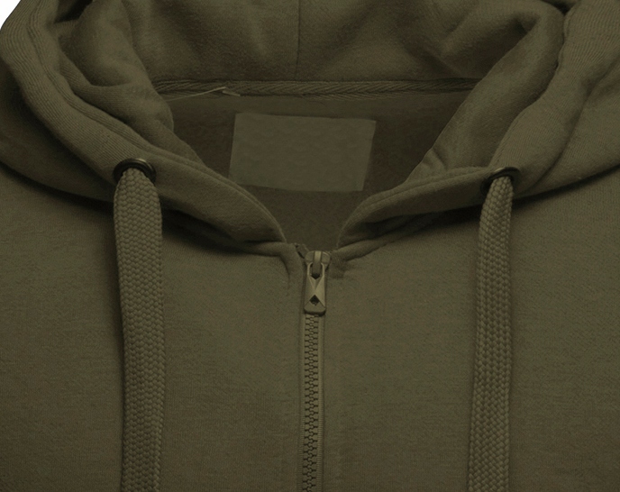 BL08 r. XL GŁADKA ROZPINANA BLUZA Z KAPTUREM Rękaw długi rękaw