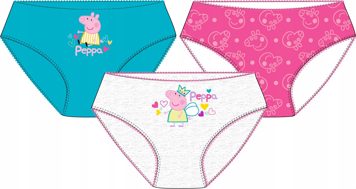 

Świnka Peppa Figi Dziewczęce Majtki 3 pak 104/110