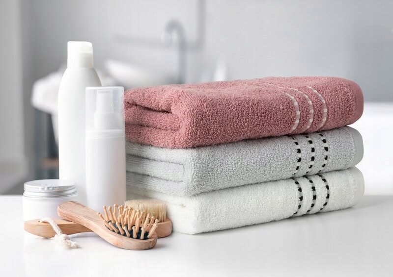 RĘCZNIK FIORE (06) 30X50 CM LILIOWY Kolor odcienie różowego