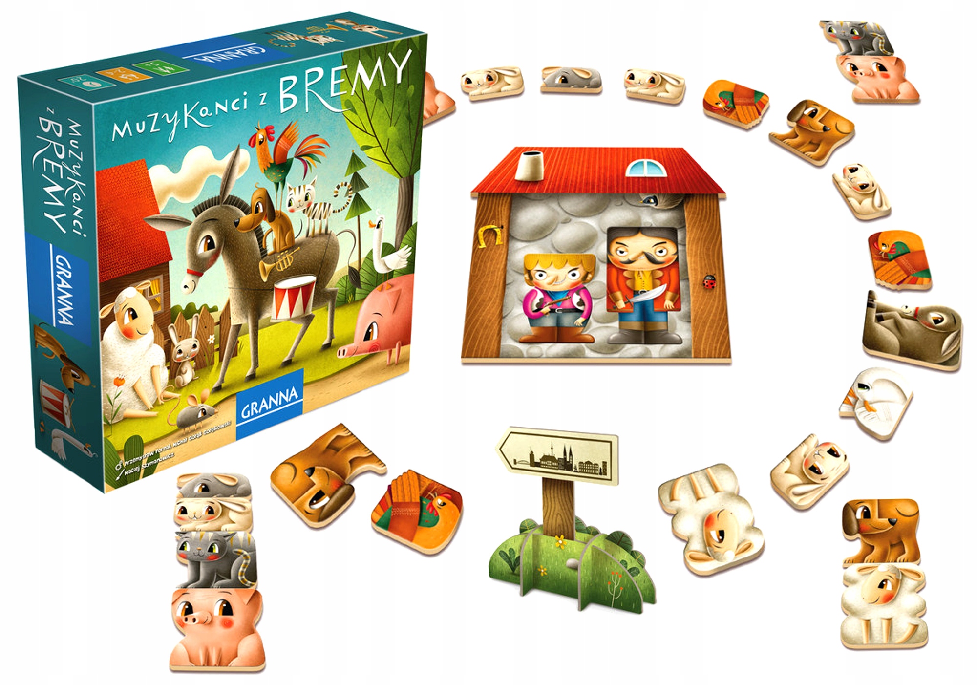 Gra Planszowa Dla Dziecka 5 Lat Planszówka Muzykanci z Bremy Granna Ciekawa