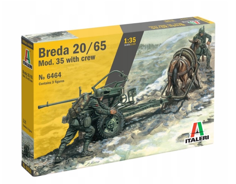 Italeri 6464 1/35 Breda tažená koňmi 20/65 Sluhů