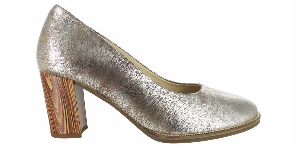 Gabor Dámské lodičky stříbrné, šedé, kožené 37