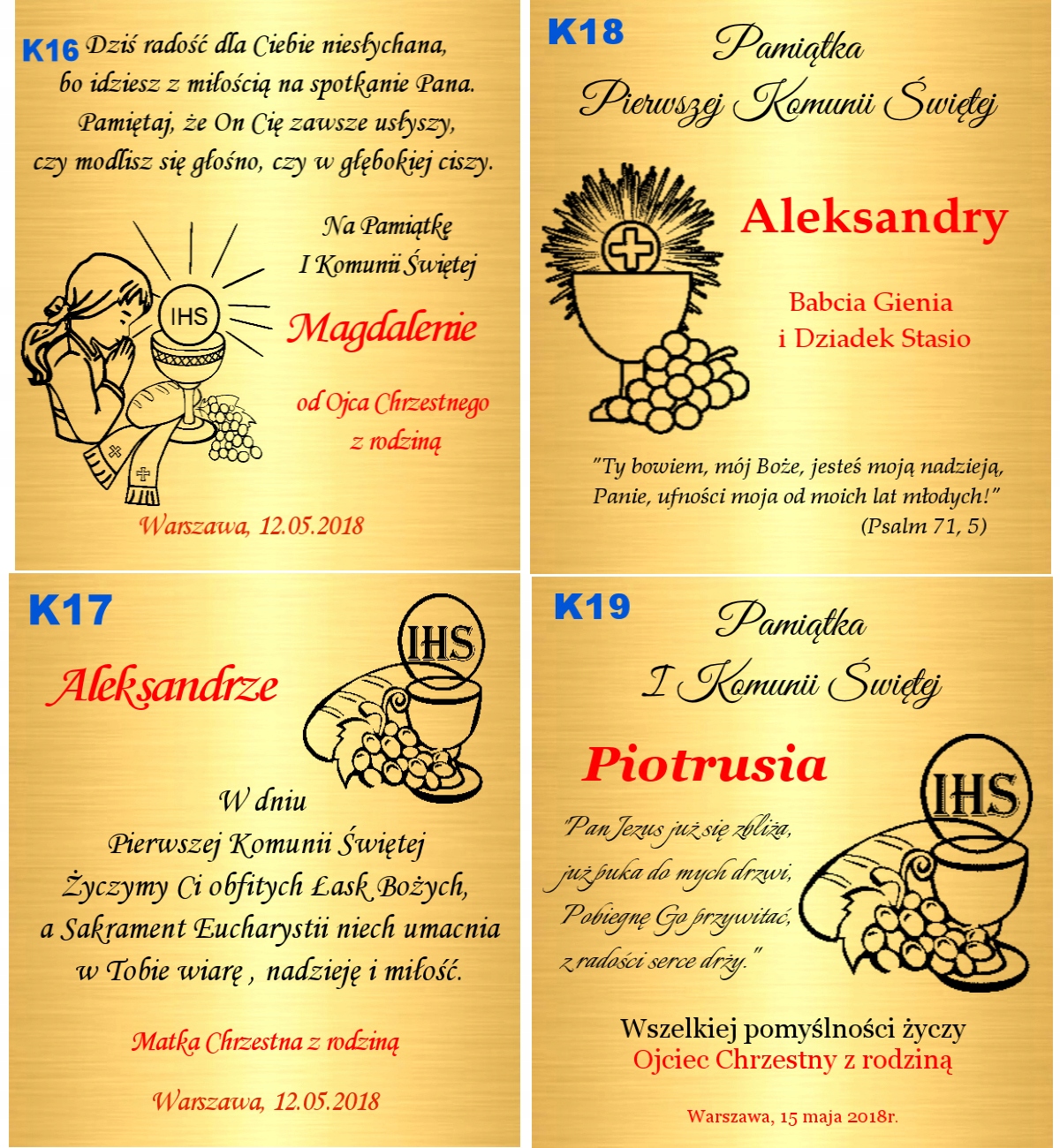 Złoty Różaniec 585 Łańcuszek Naszyjnik Chrzest Komunia Okazja chrzest/komunia