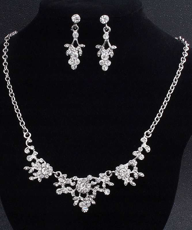 NASZYJNIK KOLCZYKI CRYSTAL KOMPLET