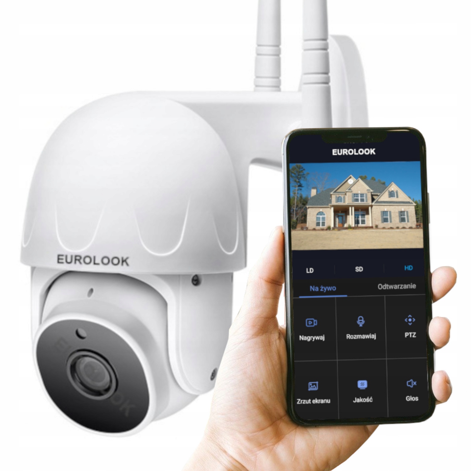 

Kamera Zewnętrzna WiFi 4xZOOM 2Mpx Śledzenie 360°