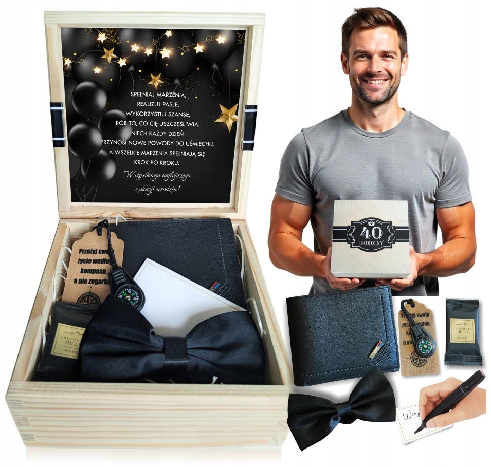 Na 40 Urodziny Dla Faceta Mężczyzny Chłopaka 18 30 50 60 70 Portfel