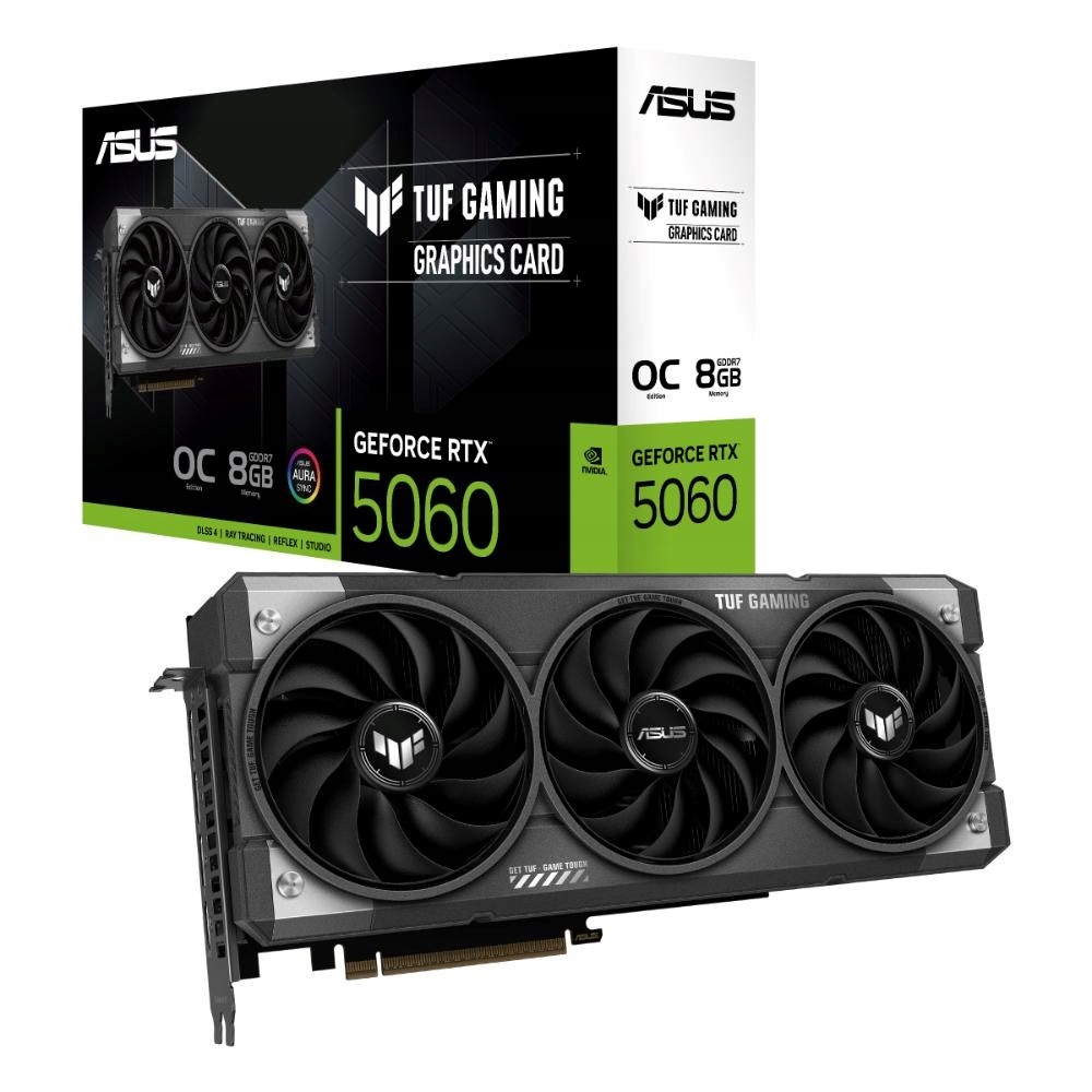 Asus Vga Nvidia GeForce Rtx 5060 Tuf Gaming Oc 8GB, 8GB GDDR7, 3xDP, …