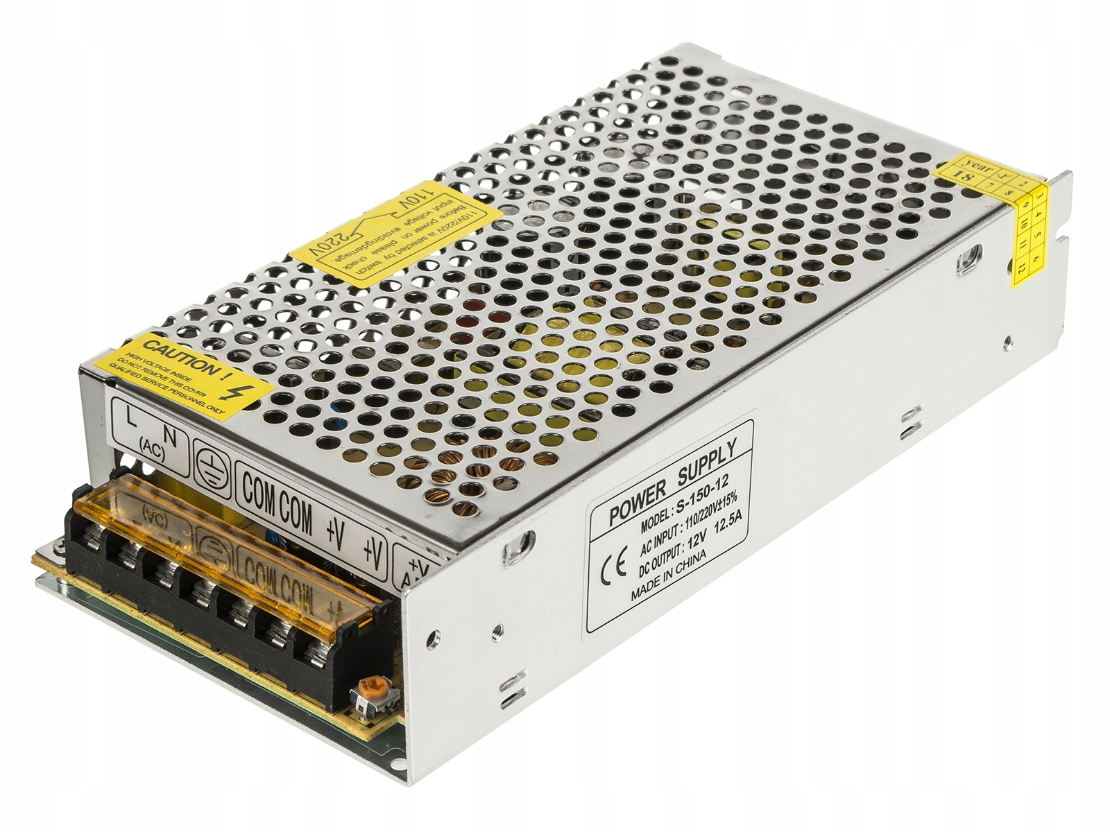 

Zasilacz Led modułowy do taśm 12,5A 150W 12V IP20