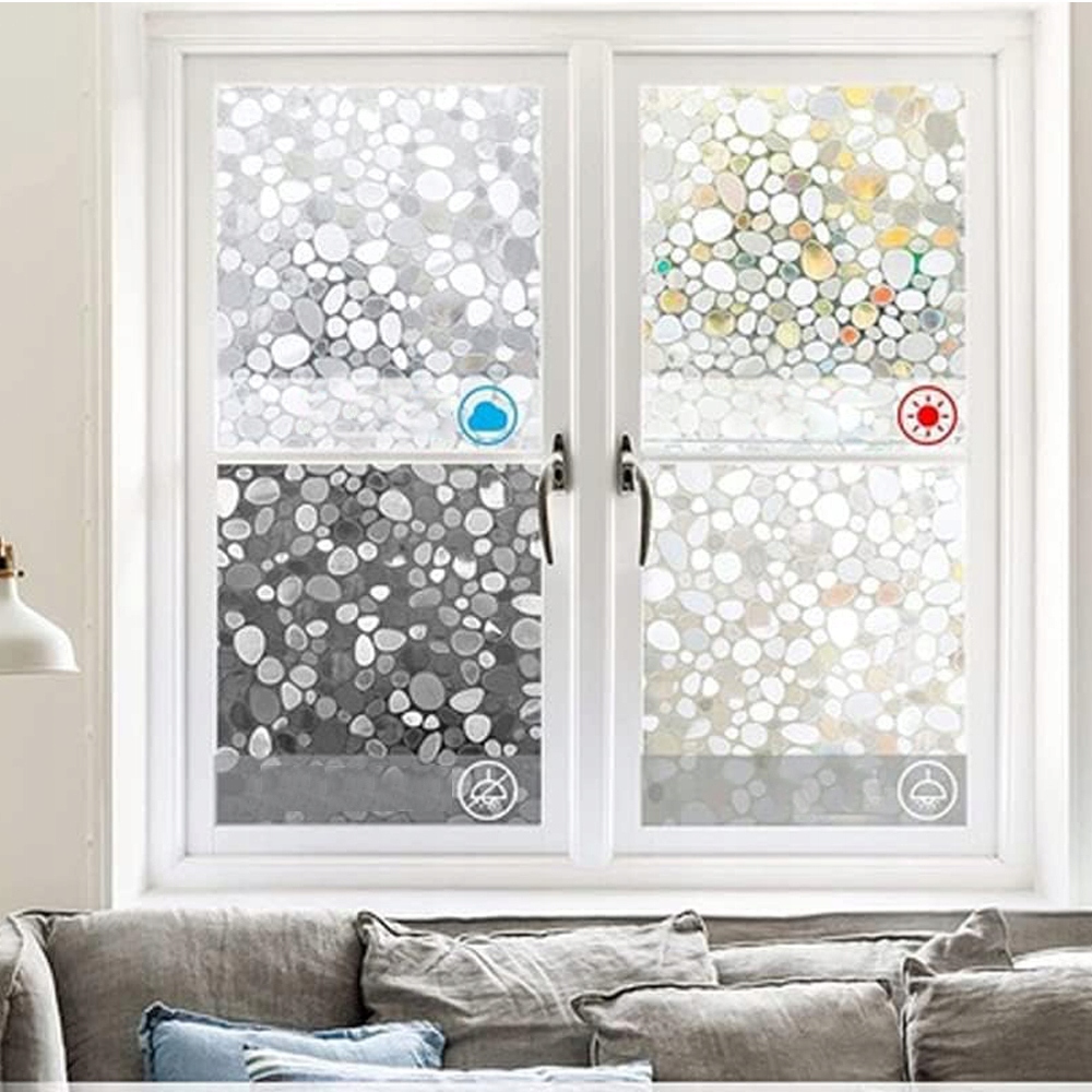 FOLIA OKIENNA 3D STATYCZNA PRYWATNOŚCI BEZ KL Transparentność mleczna