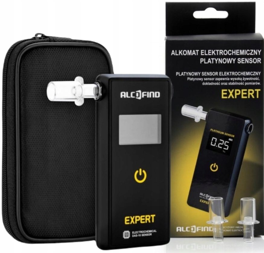 Alkohol Tester Alcofind Expert 10 rokov záruka 12 mesiacov kalibrácia 3 náustky
