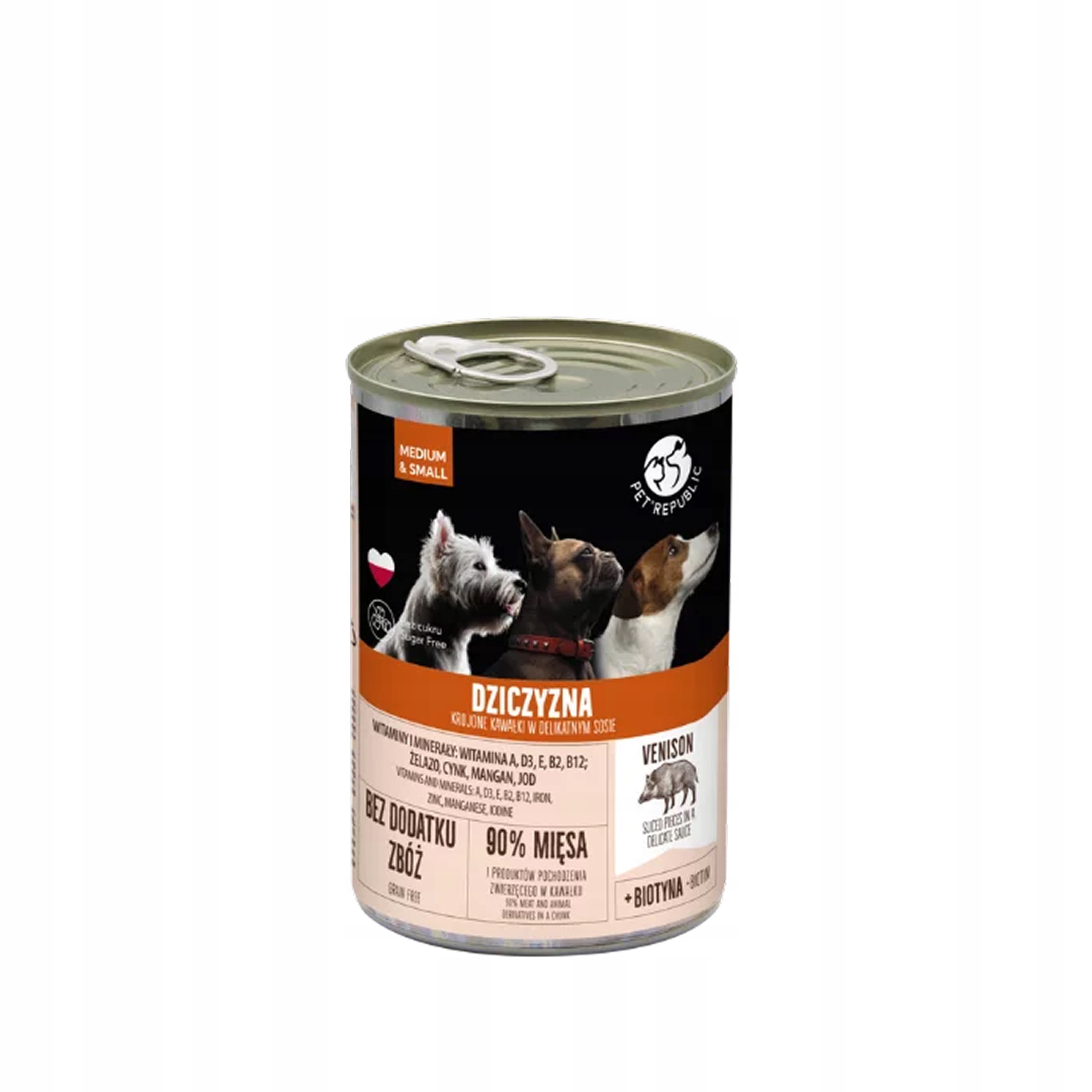 Levně PetRepublic vlhké krmivo pro psy, zvěřina bez obilovin, 400 g x 16 g