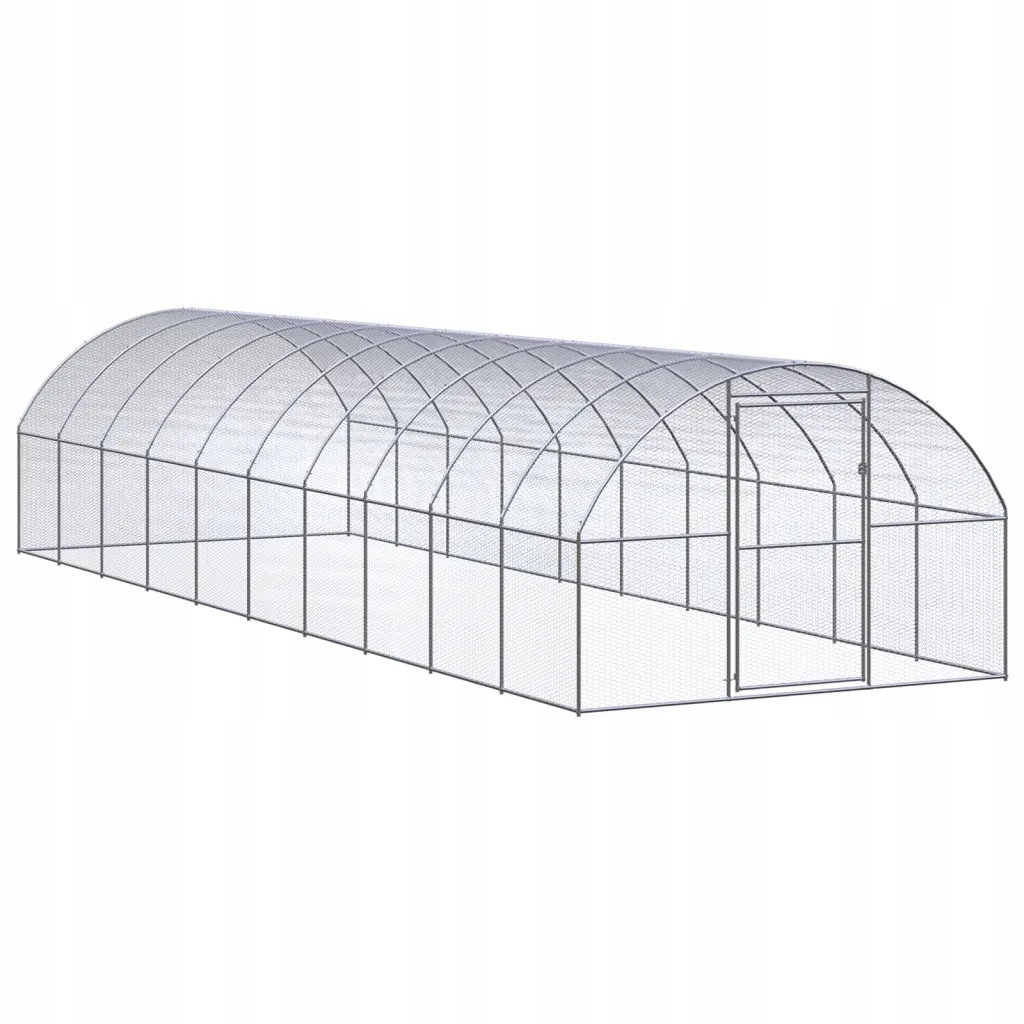 Levně Venkovní klec pro kuřata, 3x10x2 m, ocel galvanizovaná