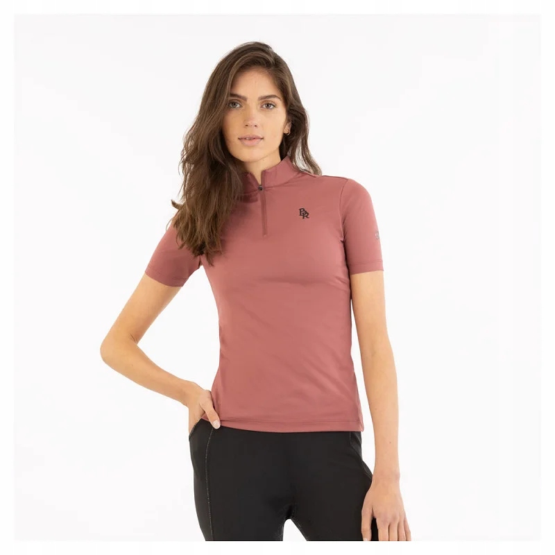 Dámské jezdecké tričko Br Half-Zip Ida 25SS roan rouge S