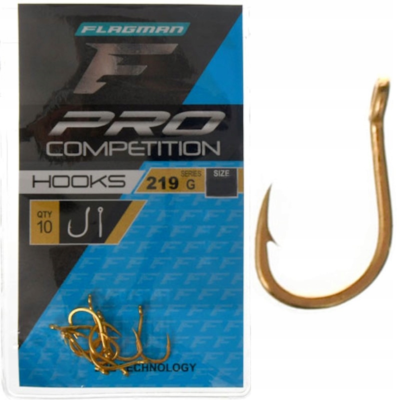 Haczyki Z Oczkiem Flagman Hook Pro Competition 219 Nr 6 10szt. Gold Złoty