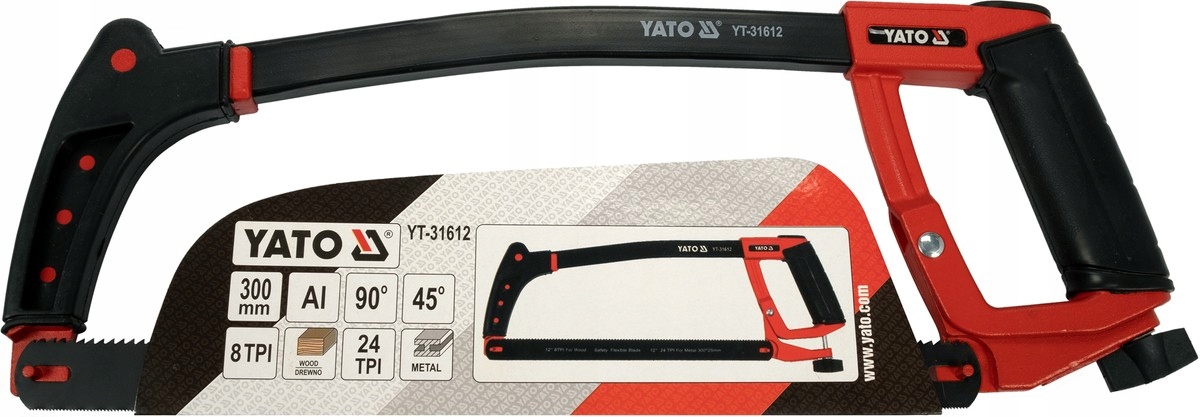 YATO PIŁA RĘCZNA W ZESTAWIE BRZESZCZOT DO DREWNA I METALU 300MM YT-31612