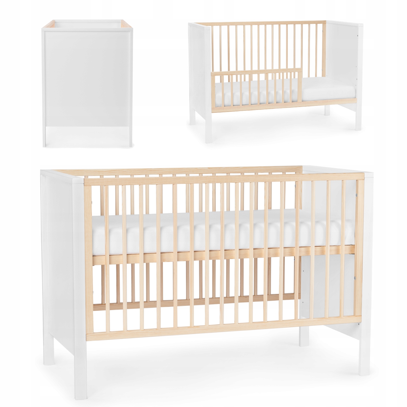 

Łóżeczko dziecięce Kinderkraft Mia 2w1 + Materac