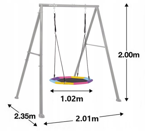 INTEX 44112 HUŚTAWKA OGRODOWA GNIAZDOWA 235x201x200cm BOCIANIE GNIAZDO EAN (GTIN) 6941057426532