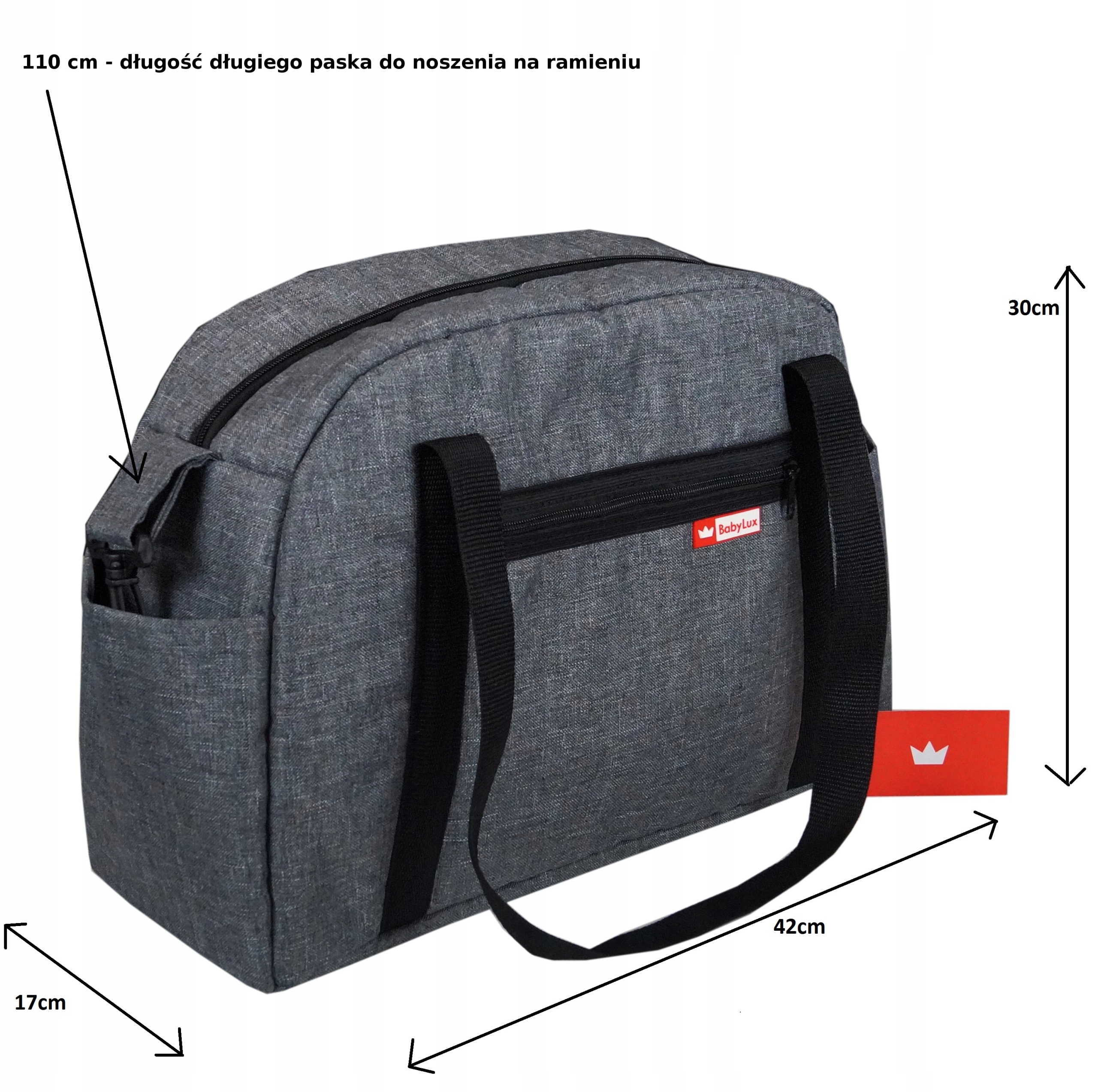 BabyLux DUŻA TORBA Do Wózka Dla MAMY I DZIECKA Pojemna Pasek Candy ColorFul Marka BabyLux