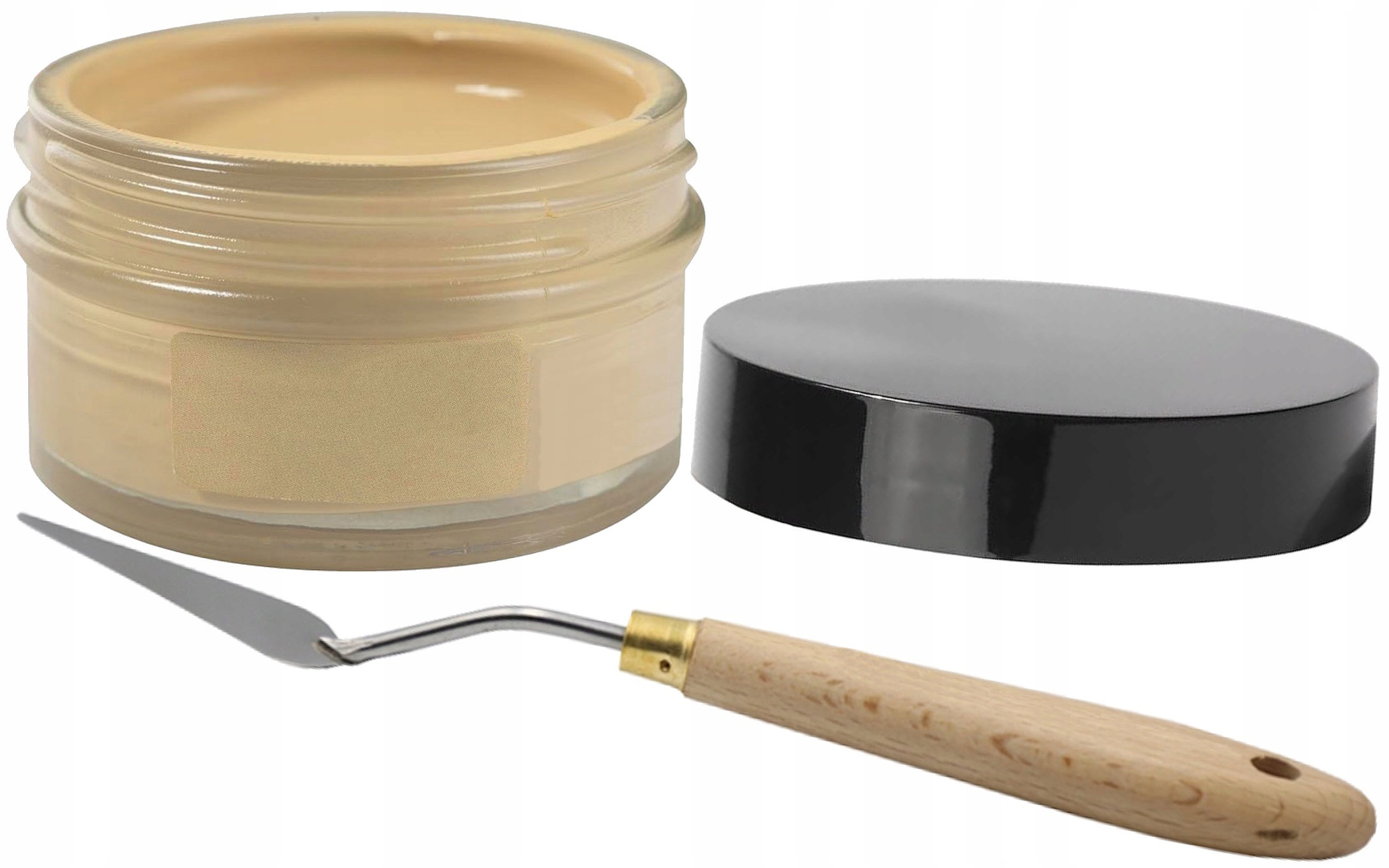 30 ml Beżowa Szpachla Renowacja Skóry Skór Tapicerki Kierownic Szpachelka