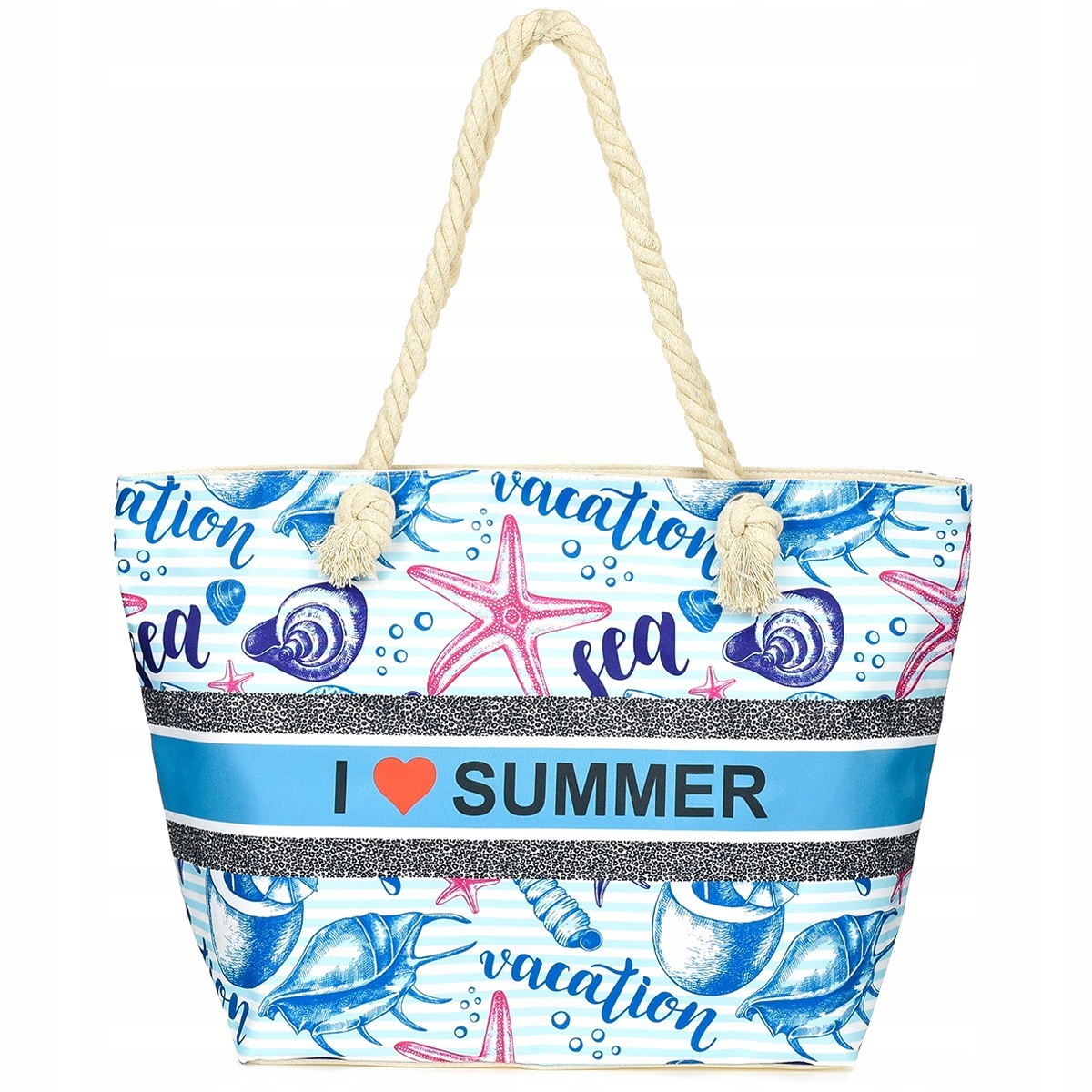 Pojemna torba plażowa na plażę torebka lekka