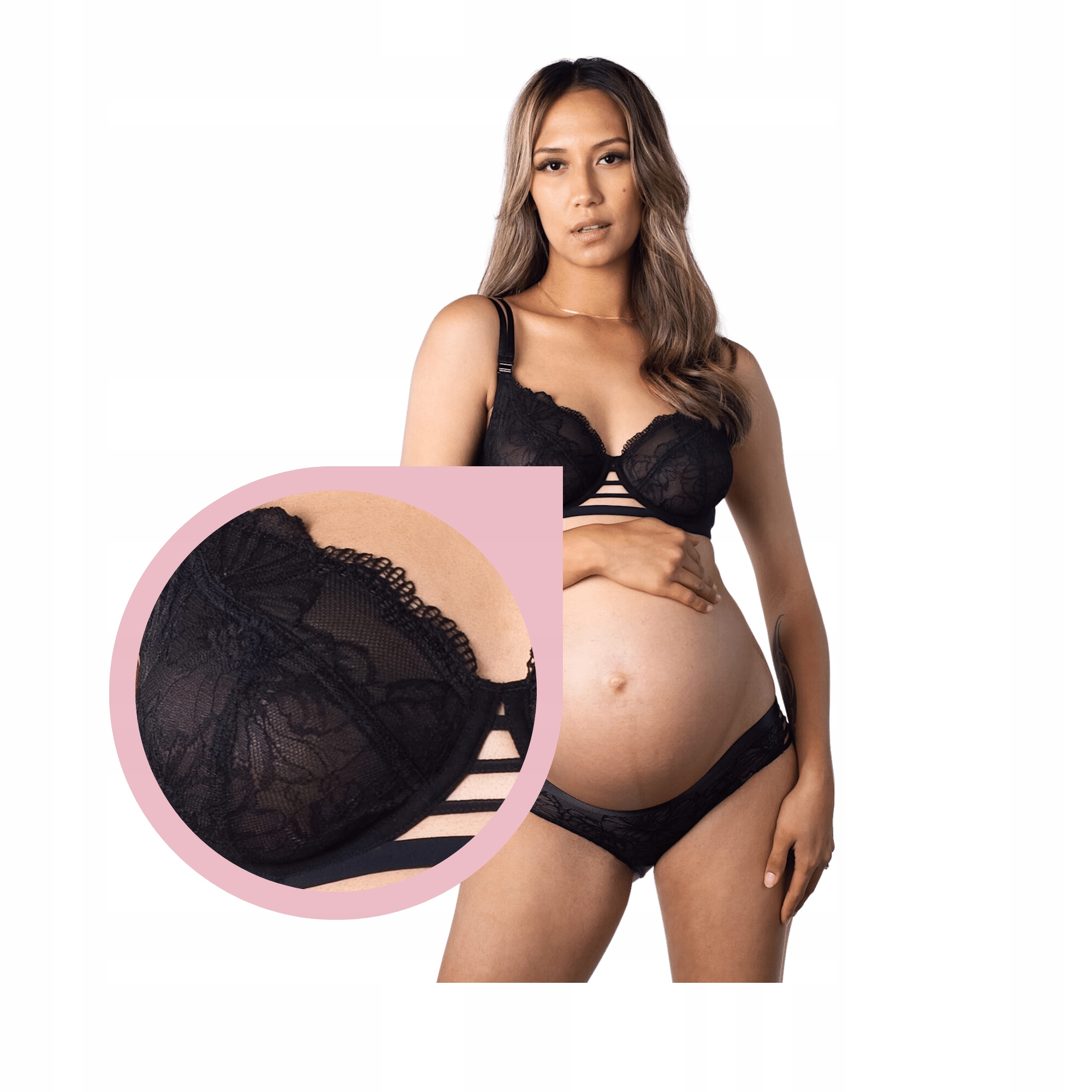 TrueLuxe Hotmilk podprsenka full cup měkká na kojení černá 32G/70I