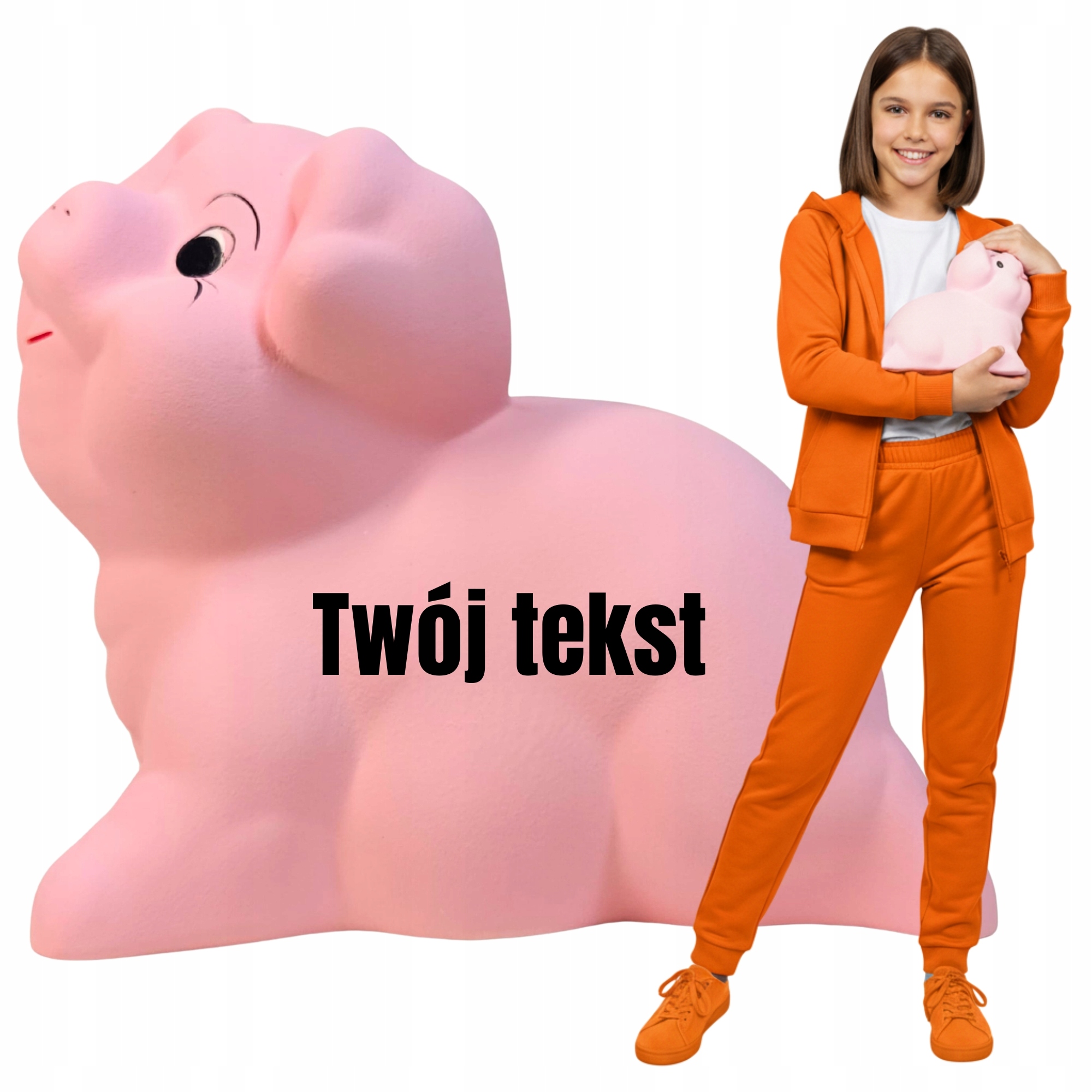 Personalizovaná pokladnička S Jménem, tradiční, Rozbíjetelná, bez otevření, XL