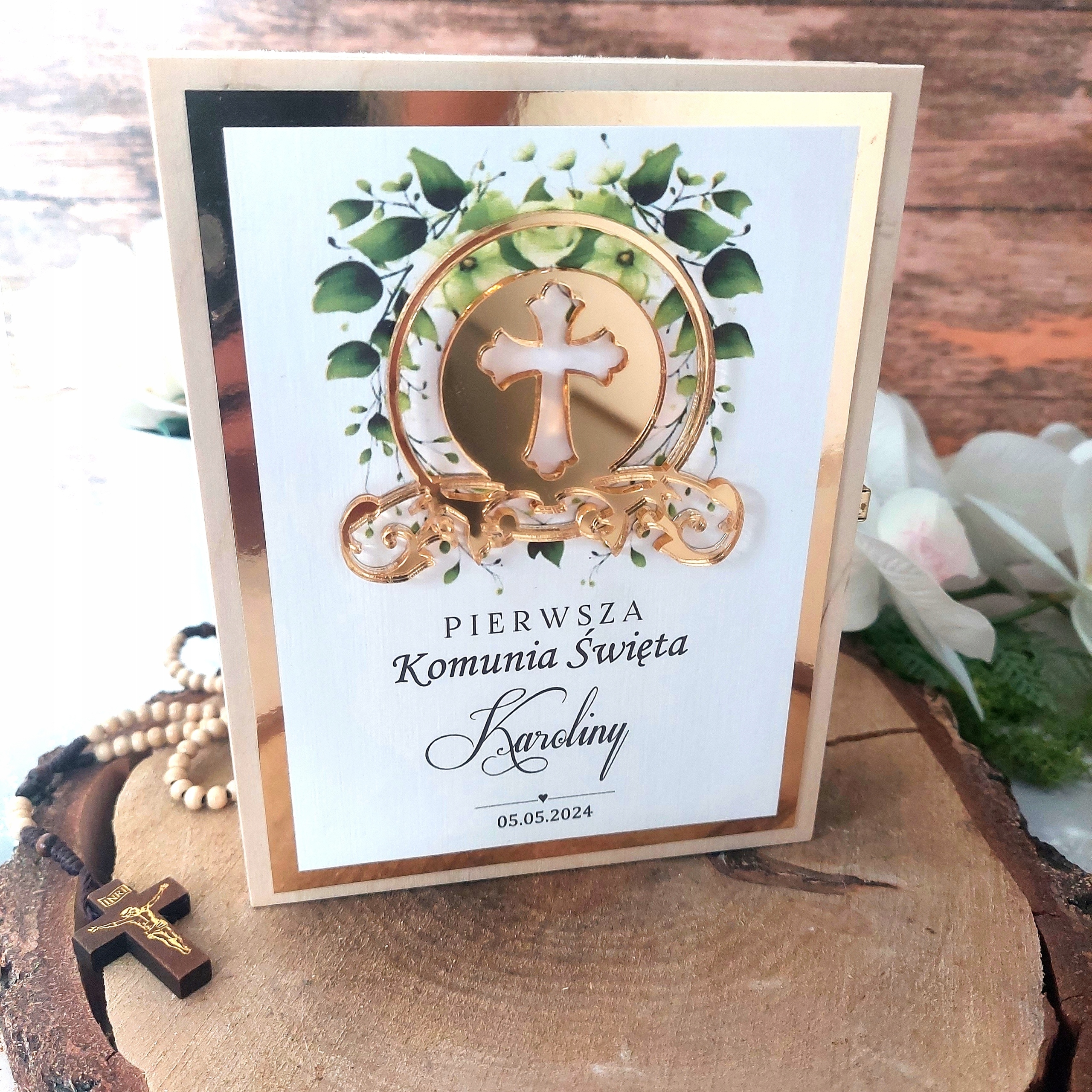 PAMIĄTKA Pierwszej Komunii Świętej * prezent Głębokość produktu 4 cm