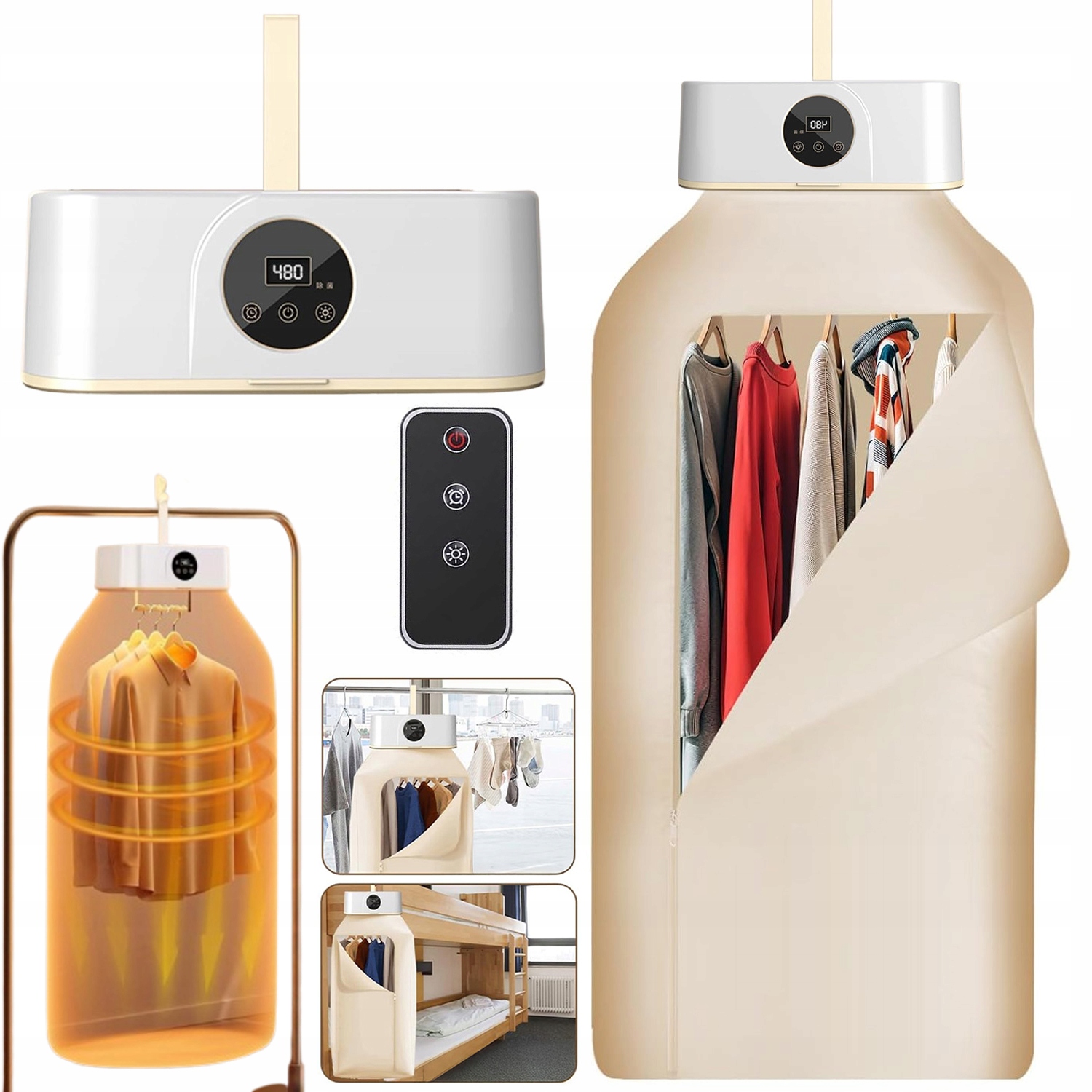 Levně Sušák Přenosný A Domácí Časovač 600 W, 2 Režimy