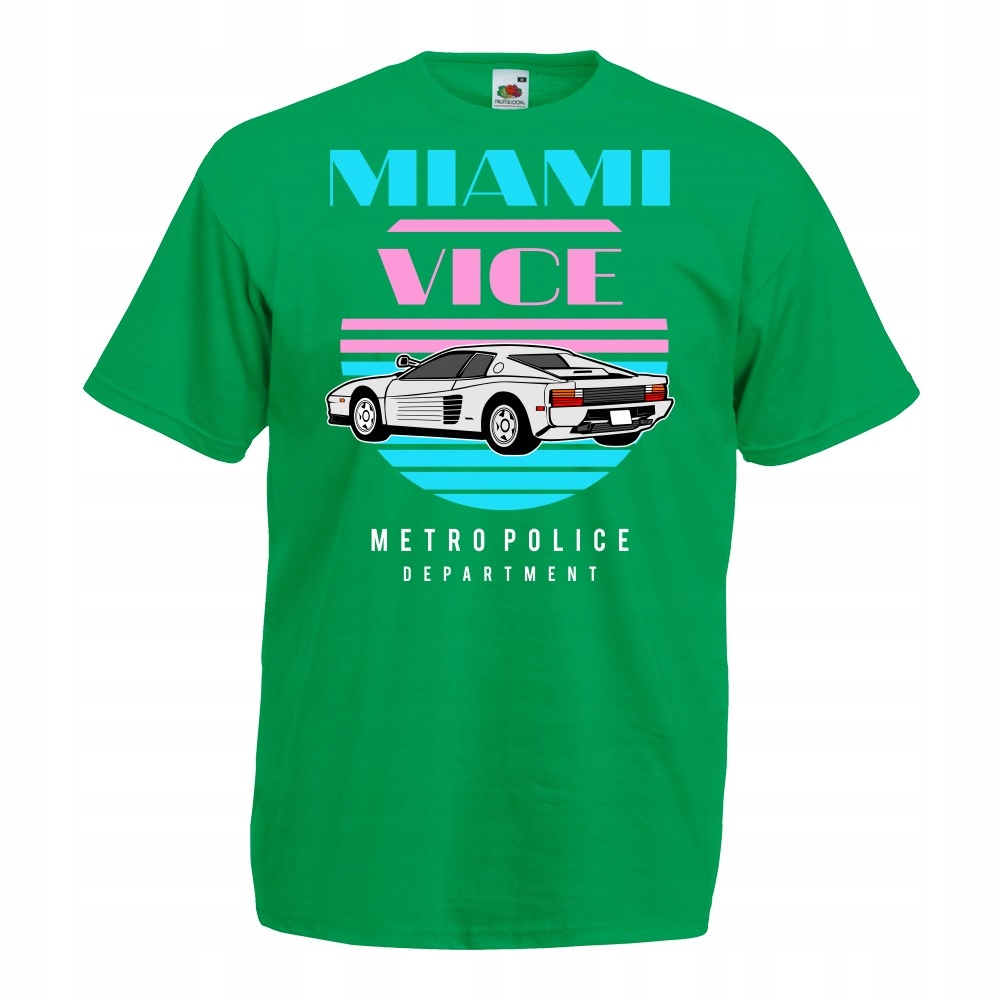 

Koszulka Miami vice auto samochód S zielona