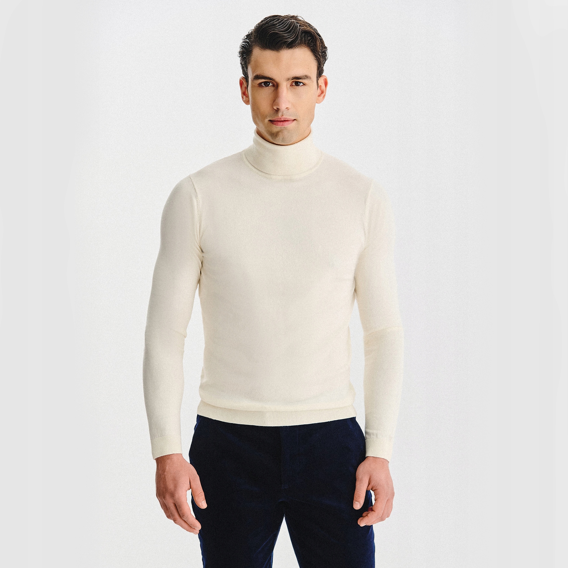 Pánský pletený rolák Pako Lorente v bílé barvě, vel XXL