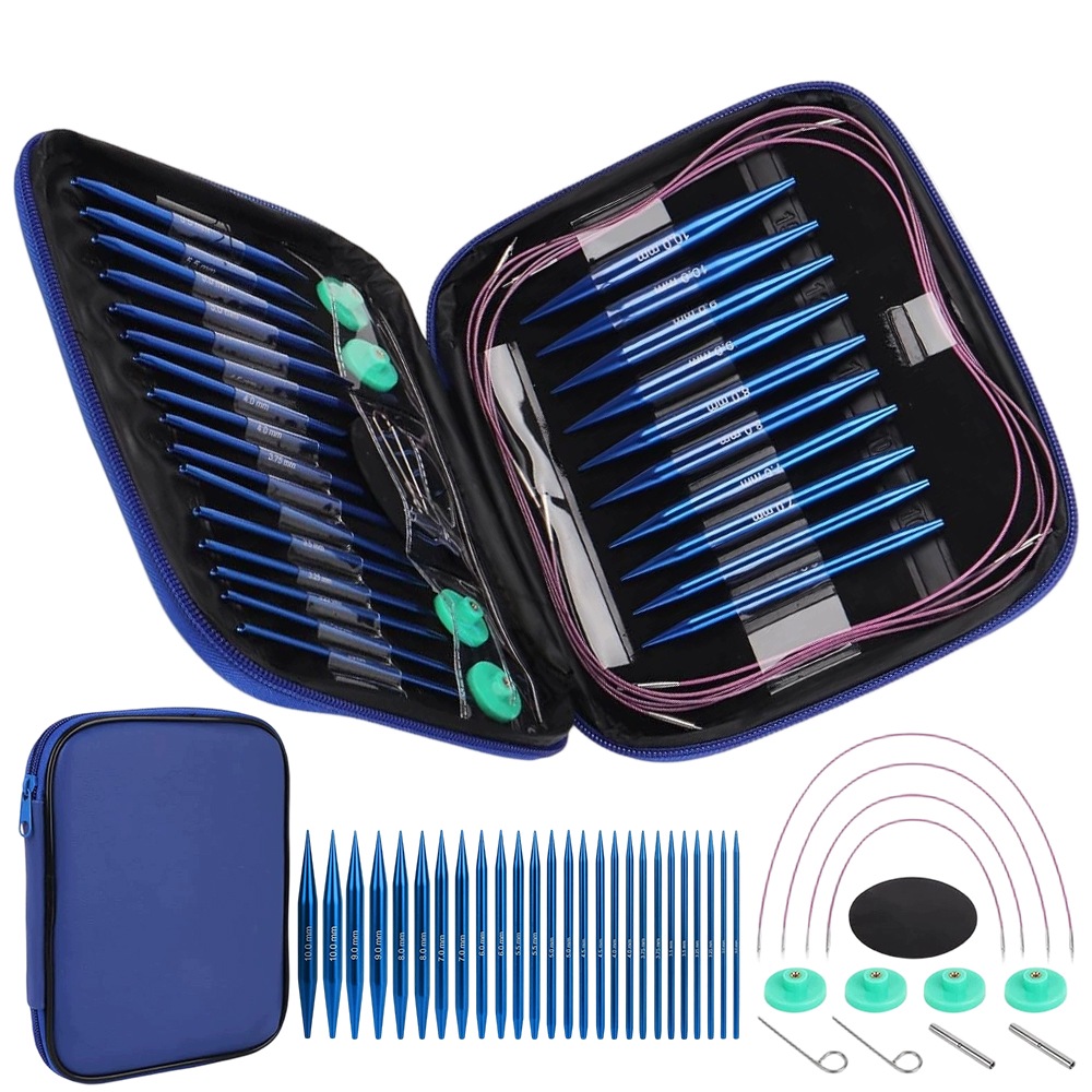 Kulaté výměnné pletací jehly 3.0Mm-10.0Mm pro šály a deky