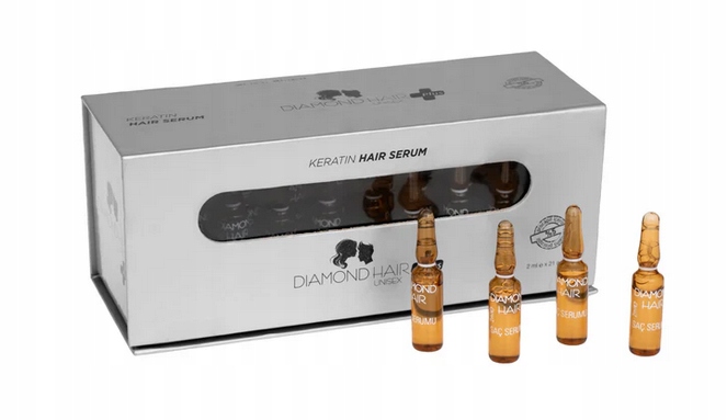 Diamond Hair Plus Keratinové sérum na vlasy v ampulích 21 Ks.
