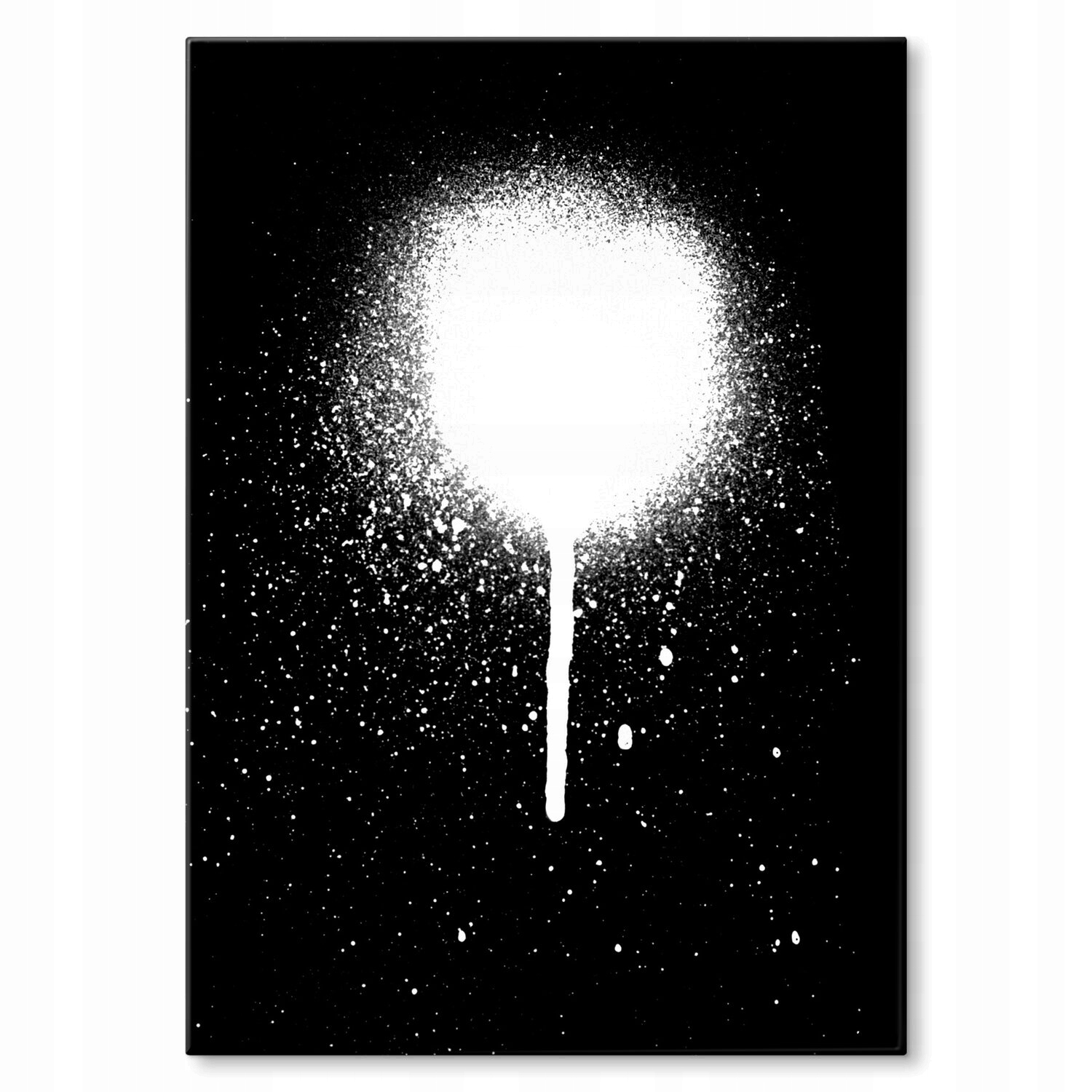 Kovový plakát černý a bílý Dárek 30 x 42 cm