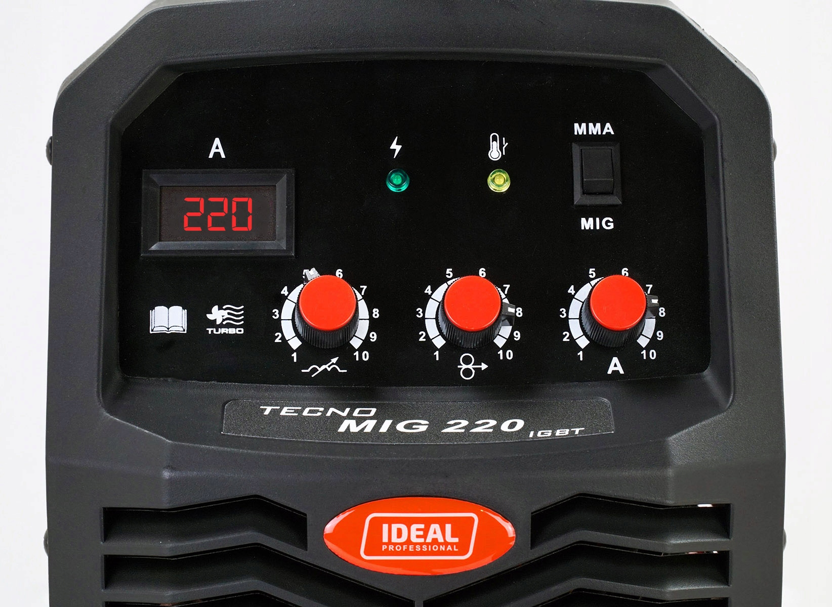 Spawarka inwertorowa MIGOMAT MIG 220 MAG MMA IDEAL Maksymalna średnica elektrody 4 mm