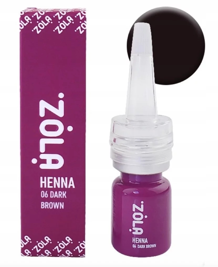 Zola Henna na barvení obočí 10 g 06 tmavě hnědá