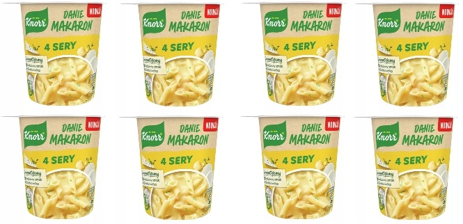 Levně 8 x 66 g Knorr Jídlo Těstoviny 4 sýry instantní jídlo Karton