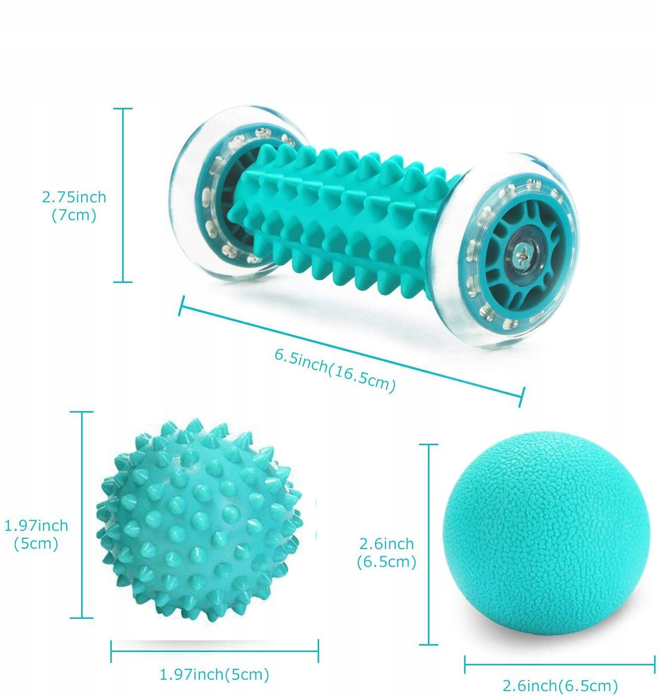 EMWEL Zestaw Do Masażu Stóp Roller I Piłki Na Plantarfasciitis Relaksacja — miniatura 9