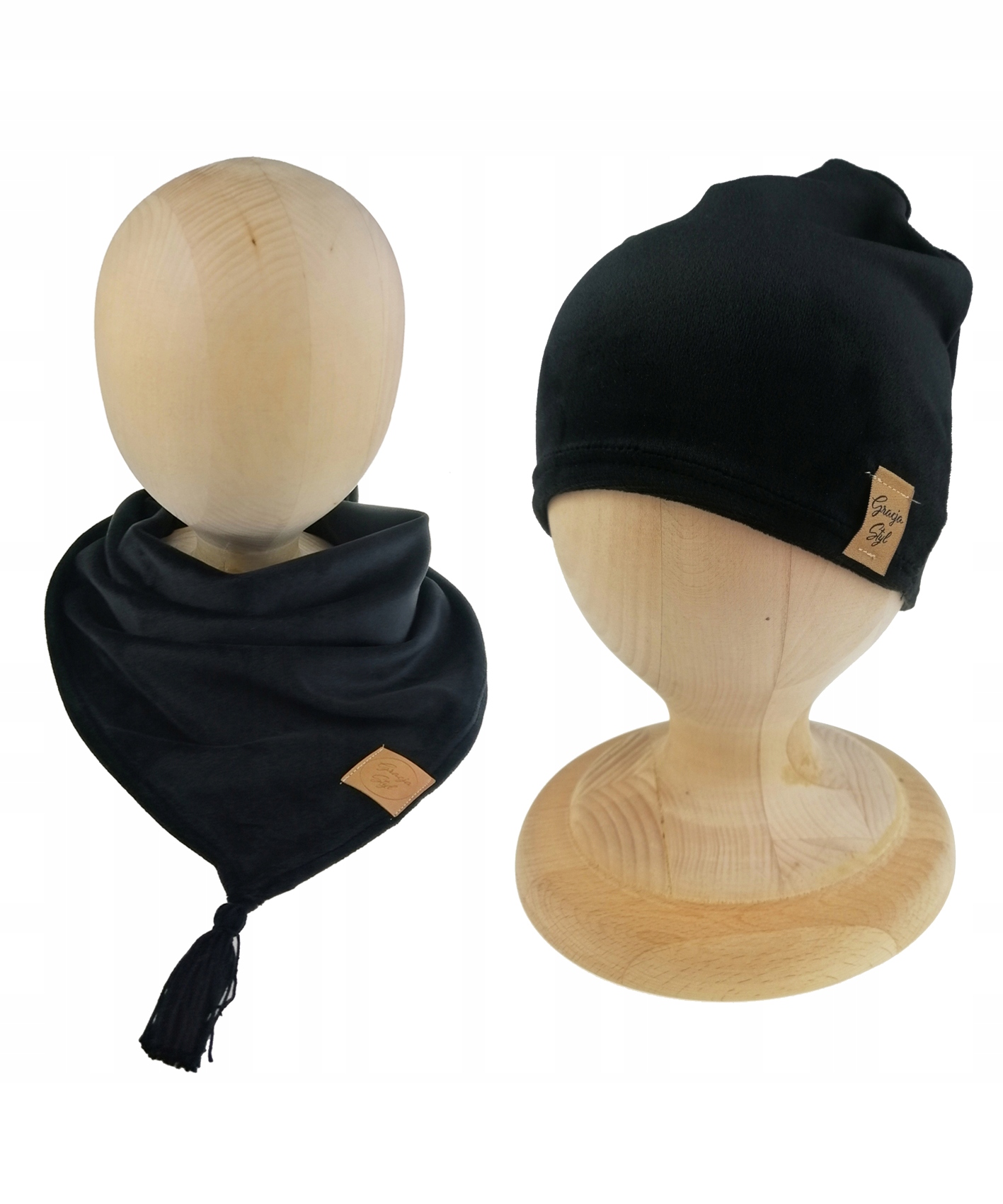 

Piękny zestaw Velur, Czapka + Chusta 48-51