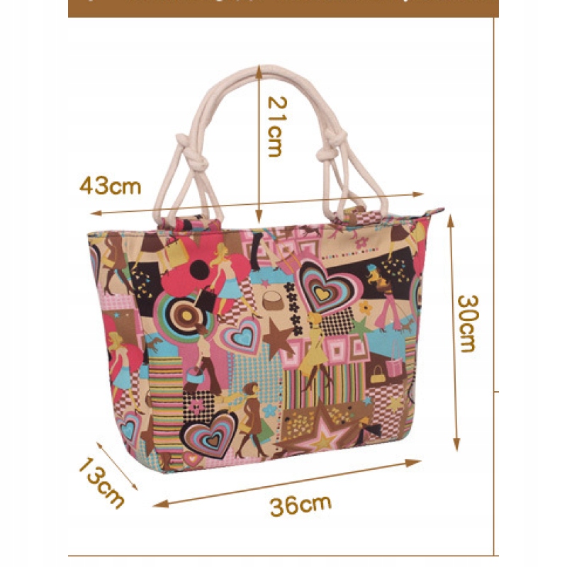 TOREBKA DAMSKA WOREK SHOPPER TORBA KWIATY BAGGAGE Wielkość brak informacji