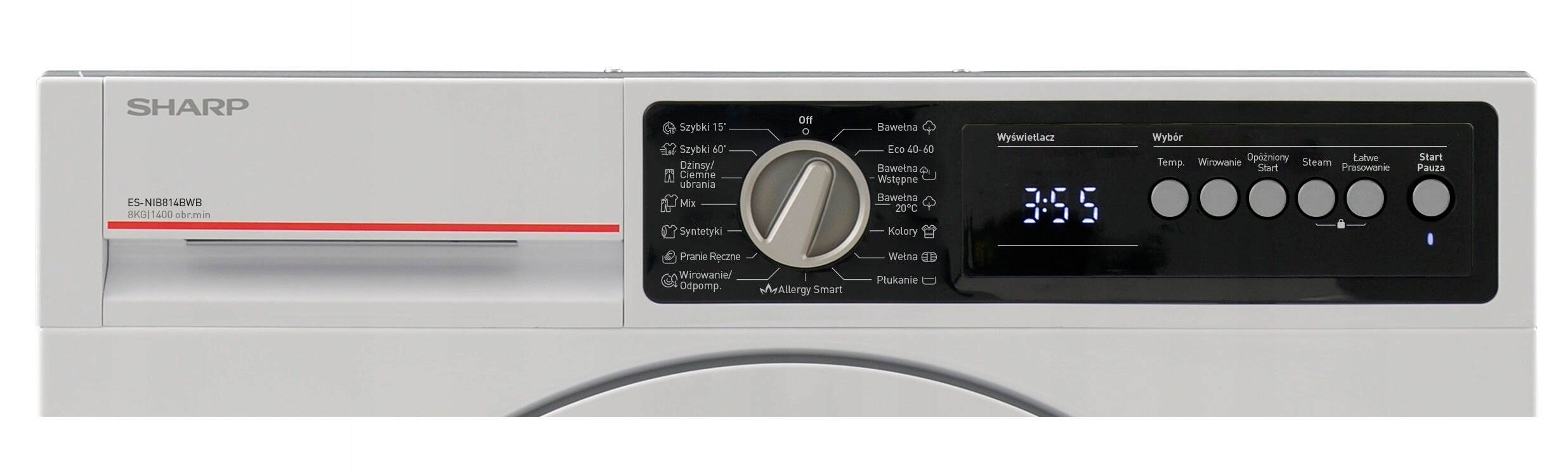 Pralka do zabudowy SHARP ES-NIB814BWB-PL Marka Sharp