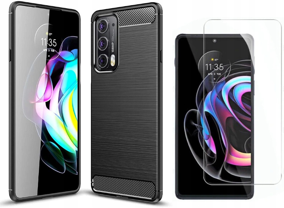 

Pancerne Etui Karbon do Motorola Edge 20 Szkło