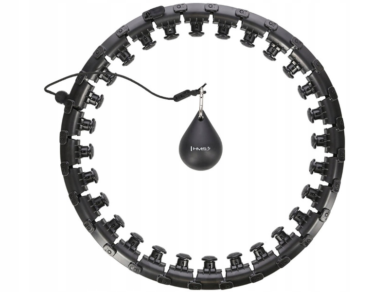 Hula hop z wypustkami Hms HHW12 Czarny