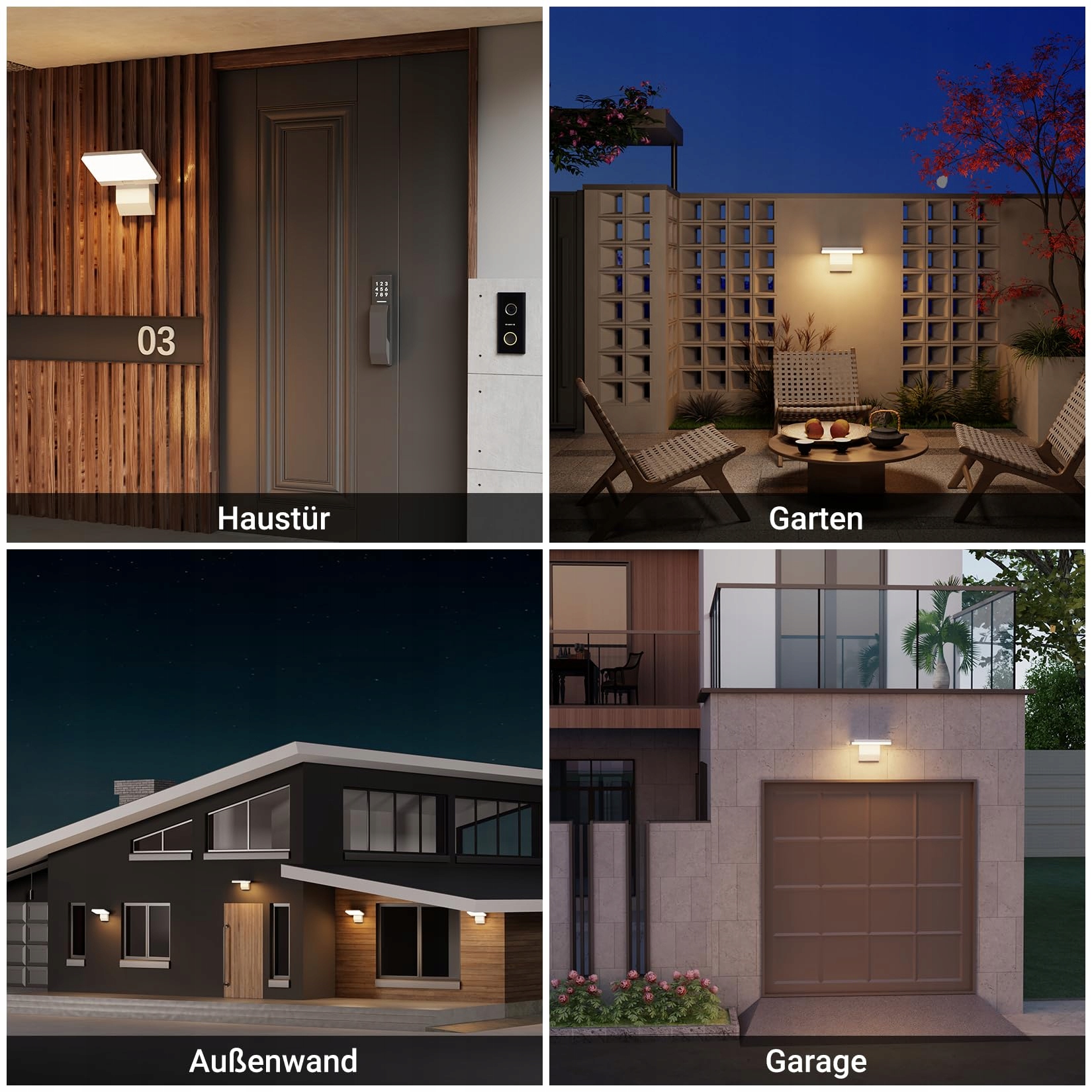 Lampa LED Zewnętrzna Ścienna Do Ogrodu Tarasu Biała 24W IP65 K-Bright — miniatura 6