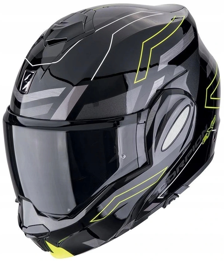 Scorpion Exo-tech Evo Conquer Yellow Motocyklová Prilba S Čeľusťou L