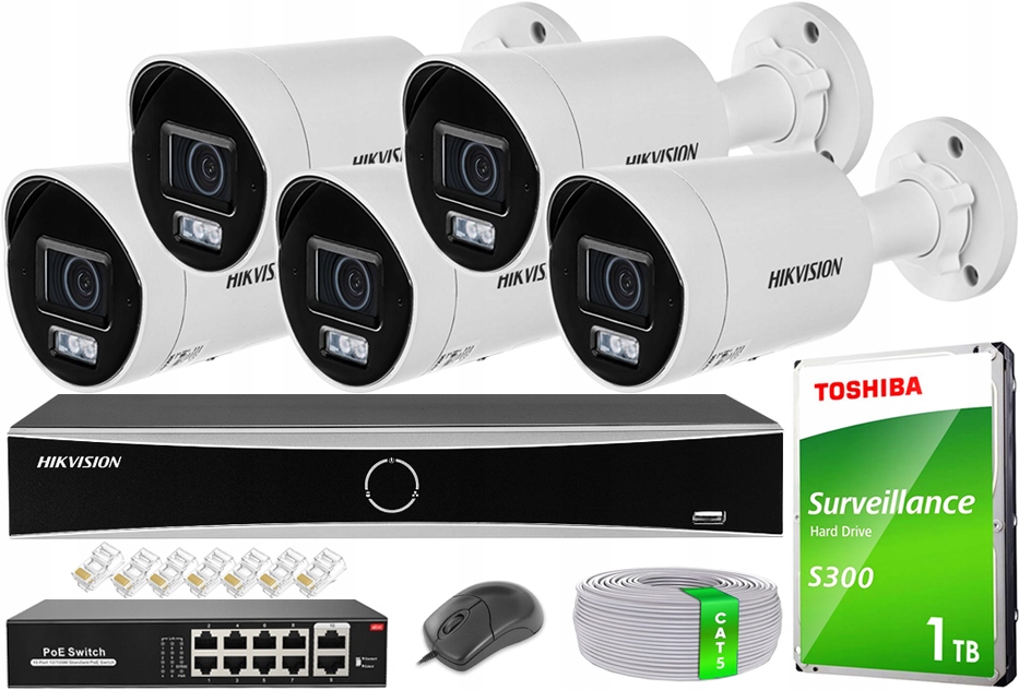 Sada pro monitorování 8MPx Hikvision Acusense 5x DS-2CD2083G2-LI2U Nvr PoE