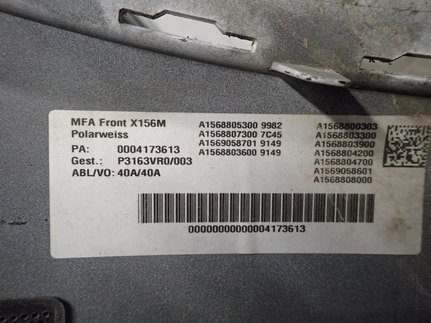 bumper front front MERCEDES GLA W156 LIFT 2016- A1568805300